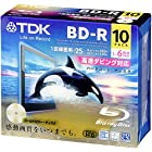 TDK 録画用ブルーレイディスク BD-R 25GB 1-6倍速 ゴールドディスク 10枚パック 5mmスリムケース BRV25C10A