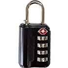 アメリカ安全運輸局認定 TSA 4ダイヤルロック 鍵 ブラック 237058