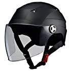 リード工業(LEAD) バイクヘルメット ジェット SERIO シールド付きハーフヘルメット マットブラック RE40 -
