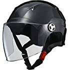 リード工業(LEAD) バイクヘルメット ジェット SERIO シールド付きハーフヘルメット ブラック RE40 - ワンサイズ