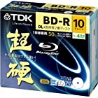 TDK 録画用ブルーレイディスク 超硬シリーズ BD-R DL 50GB 1-4倍速 ホワイトワイドプリンタブル 10枚パック 5mmスリムケース GBRV-50HCPWB10F
