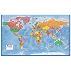 (スウィストマップ) Swiftmaps ワールドプレミアウォールマップ 壁ポスター 高さ24×幅36インチ