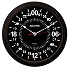 (トリンテック) TRINTEC ZULUTIME 壁掛時計 （黒） 24時間時計 14インチ