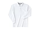 ホシ服装IDIES 235長袖ポロシャツ ホワイト サイズ:LL