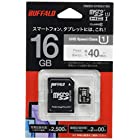 BUFFALO UHS-I Class1 microSDカード SD変換アダプター付 16GB RMSD-016GU1SA