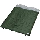 [クイックキャンプ] 枕付き ダブルサイズシュラフ 封筒型 カーキ QC-SB250D KH