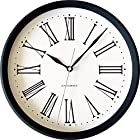 KATOMOKU muku clock 5 ローマ数字 ブラック 電波時計 連続秒針 km-58BRC φ306mm