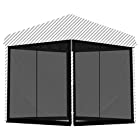 FIELDOOR 2.0m タープテント用 バグガードスクリーン/虫よけサイドシート 4面 メッシュ 蚊帳 エントランス仕様 取り付け簡単