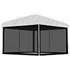 FIELDOOR 3.0m タープテント用 バグガードスクリーン/虫よけサイドシート 4面 メッシュ 蚊帳 エントランス仕様 取り付け簡単