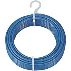 TRUSCO(トラスコ) メッキ付ワイヤーロープ PVC被覆タイプ Φ9(11)mmX50m CWP9S50