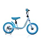 Airbike キッズバイク ペダルなし自転車 フットレスト付き 子供用自転車 (ホワイト×ブルーVer2)