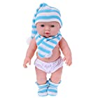 [エムティーエボコン] 赤ちゃん 人形 30cm ライト ブルー マフラー