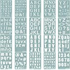 YNAK ステンシルシート アルファベット 大 数字 均等 テンプレート ステンシルプレート 型 メッセージ ジャーナルカード DIY 制作 (26cm×18cm) 20枚 セット