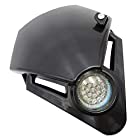 モーターヘッド フロントマスク LED ライトカウル 汎用 バイク トライアル モトクロス オフロード ゼッケンカウル (ブラック)