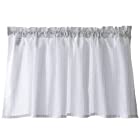 Sunny day fabric カフェカーテン シルヴァ ホワイト 遮像 断熱 UVカット ラメ (幅100×丈45cm)