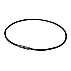 ファイテン(phiten) ネックレス RAKUWA磁気チタンネックレス BULLET ブラック/メタリックブラック 50cm