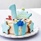 ファーストバースデーケーキ 1歳 誕生日 アイシングクッキー デコレーションケーキ バースデー ケーキスマッシュ (ブルー, 4号)