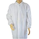 不織布 スーツ 上着 使い捨て 衛生 食品 加工 工場 見学 白衣 (XXL, 10枚)