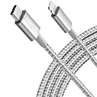 Anker 高耐久ナイロン USB-C & ライトニングケーブル MFi認証 PD対応 iPhone 12 / 12 Pro / 11 / SE(第2世代) 各種対応 (1.8m シルバー)