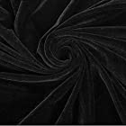moonfarm ベロア生地 黒 ブラック 幅150cm 長さ1~5m 手芸用 背景布 やや薄手 (2m)