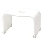 クーアイ(Kuai) アクリル バスチェア 風呂椅子 単品 Sサイズ 高さ20cm（ホワイト）