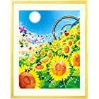 絵画 インテリア 笑顔 「Sunny Day」 Mサイズ 額入り 玄関に飾る絵画 風水 玄関 黄色 ひまわり 癒し 壁掛け アートポスター 花 明るい かわいい リビング