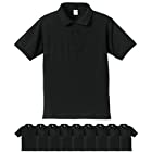 (ユナイテッドアスレ)United Athle | 5050-01 5.3オンス ドライカノコ ユーティリティー ポロシャツ 10枚セット メンズ(ブラック,XL)