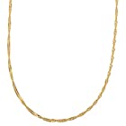 [フェアリーカレット] 18金ネックレス K18 スクリューチェーン 40cm (幅1.6mm 約2.6g)