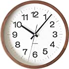 KATOMOKU muku clock 16 ウォールナット 連続秒針 km-113WA φ306mm (電波時計)