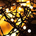 イルミネーション ライト LED 100球 200球 電池式 USB式 8パターン 屋外 室内 ガーデンライト 正月 クリスマス 飾り (USB式 オレンジ単色, 100球)
