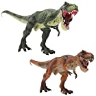 ＺＡＩＤＥＡ 恐竜 ティラノサウルス リアル フィギア おもちゃ 口開閉30cm模型 2種セット
