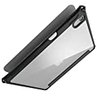 エレコム iPad Air 10.9インチ（第4世代 2020年モデル） レザーケース 手帳型 ZEROSHOCK スリープ対応 背面クリア ブラック TB-A20MZEROBK