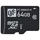 OHM マイクロSDメモリーカード 64GB 高速データ転送 PC-MM64G-K
