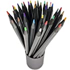 GcG 六角形色鉛筆 36色 筒ケース 漆黒 ブラック 黒色鉛筆