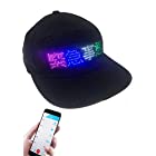 ec-drive 光る帽子 日本語対応 お好みの文字をスマホアプリから打ち込んで表示 (ブラック)