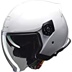 リード工業(LEAD) バイク用 インナーシールド付き ジェットヘルメット FLX ホワイト Lサイズ (59-60cm未満)