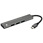 オーム電機 USBハブ 3ポート microSDカードリーダー付き USBType-Cコネクタ PC-SH3PC08-H 01-3976 OHM