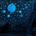 Copeflap ウォールステッカー 星 光る 1049点 蓄光シール 夜光ステッカー 光るシール 子供部屋 壁 天井 (ブルー)