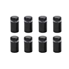 ステンレス スタンドオフ ボルト8個セット ネジ アンカー付 飾りビス サインナット 広告 写真 DIY (ブラック 12 × 20mm)