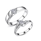ペアリング カップル 結婚指輪 婚約指輪 純銀製指輪 2個 キラキラ 愛の証 MIYEKI 925 純銀製 セット カップル ジュエリーレディースリング メンズリング （誓い）