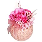 母の日 NEW いまり welzo プリザーブドフラワー 薔薇 デザイン陶器 誕生日 贈り物 ギフト (伊鞠－いまり－ ピンク)
