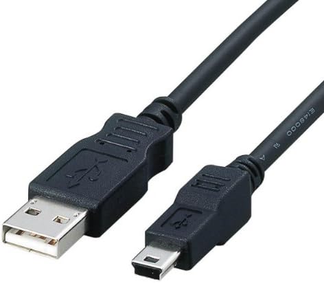 エレコム USBケーブル (miniB) USB2.0 (USB A オス to miniB オス) フェライト内蔵 1.8m USB-FSM518