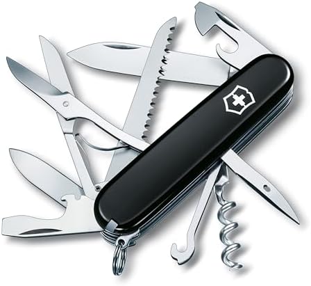 VICTORINOX(ビクトリノックス) ハントマン 全8色 多機能 ナイフ 防災グッズ ギフト プレゼント 登山 ハイキング キャンプ はさみ のこぎり付き 15機能を搭載したスイス製マルチツール 小型 コンパクト 十徳ナイフ