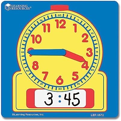 ラーニングリソーシズ 教具 学習時計 書いて消せる 生徒用 10枚セット 11cm LER0572