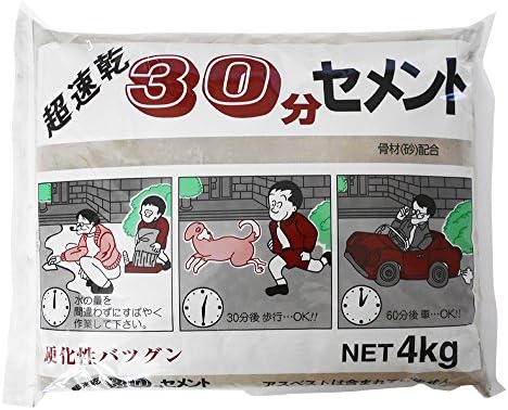 家庭化学 超速乾30分セメント グレー 4kg