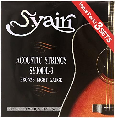 S.Yairi アコースティックギター弦 SY-1000L-3 3セットパック ライト (012-052) SY-1000L-3