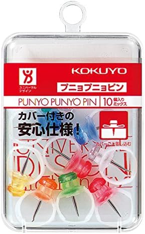 コクヨ プニョプニョピン 10個入 7色ミックス カヒ-90