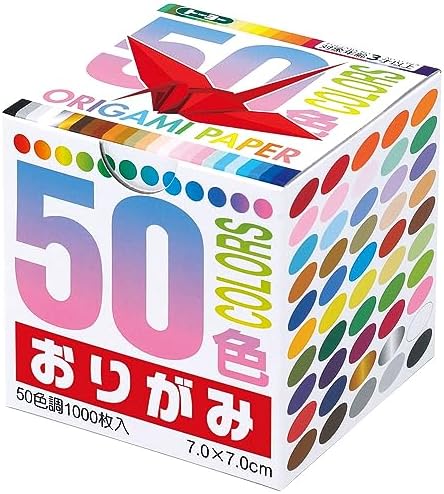 トーヨー 折り紙 50色おりがみ 7cm角 1000枚入 001024