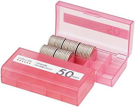 オープン工業 コインケース 50円硬貨(100枚収納) M-50W 桃
