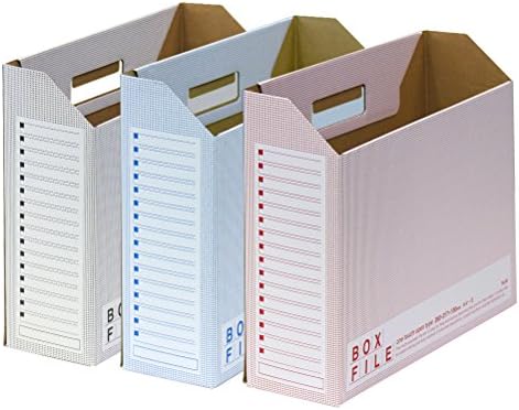 プラス ファイルボックス エコノミー 3冊 A4横 背幅100mm カラーミックス 88-999